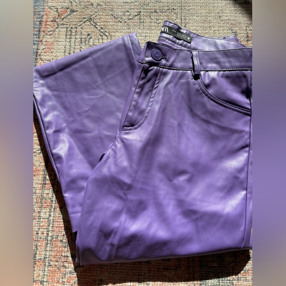 🔥ZARA FAUX LEATHER PANTS - Picture 8 of 10